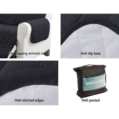 Artiss Furniture > Sofas > Sofa Accessories Artiss Sofa Cover Couch Covers 4 Seater Easy to Clean Dark Grey