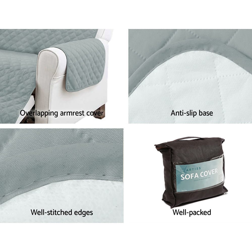 Artiss Furniture > Sofas > Sofa Accessories Artiss Sofa Cover Couch Covers 4 Seater Easy to Clean Grey