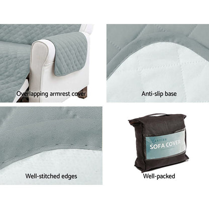 Artiss Furniture > Sofas > Sofa Accessories Artiss Sofa Cover Couch Covers 4 Seater Easy to Clean Grey
