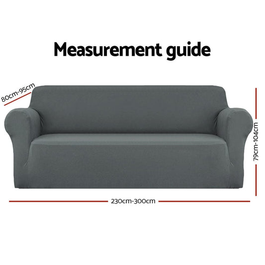 Artiss Furniture > Sofas > Sofa Accessories Artiss Sofa Cover Couch Covers 4 Seater Stretch Grey