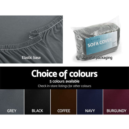 Artiss Furniture > Sofas > Sofa Accessories Artiss Sofa Cover Couch Covers 4 Seater Stretch Grey