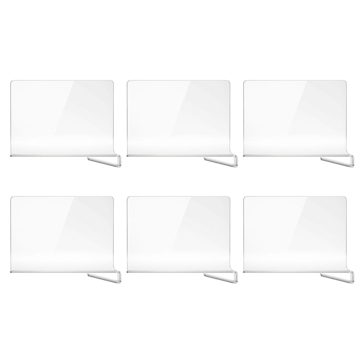 Artiss Health & Beauty > Personal Care > Deodorants & Anti-Perspirants Artiss 6 Pack Closet Organizers and Storage Clear Shelf Dividers