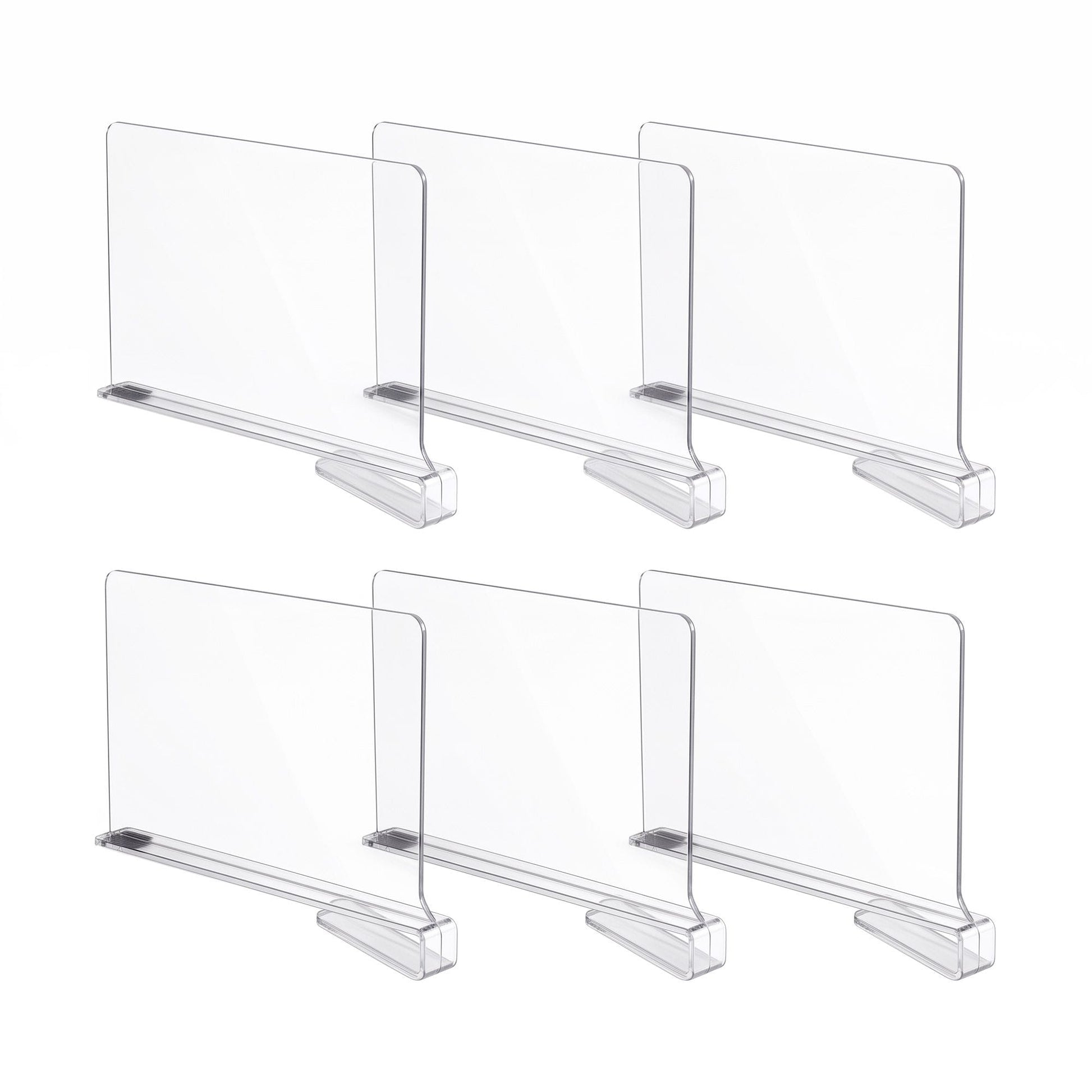 Artiss Health & Beauty > Personal Care > Deodorants & Anti-Perspirants Artiss 6 Pack Closet Organizers and Storage Clear Shelf Dividers