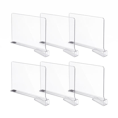 Artiss Health & Beauty > Personal Care > Deodorants & Anti-Perspirants Artiss 6 Pack Closet Organizers and Storage Clear Shelf Dividers