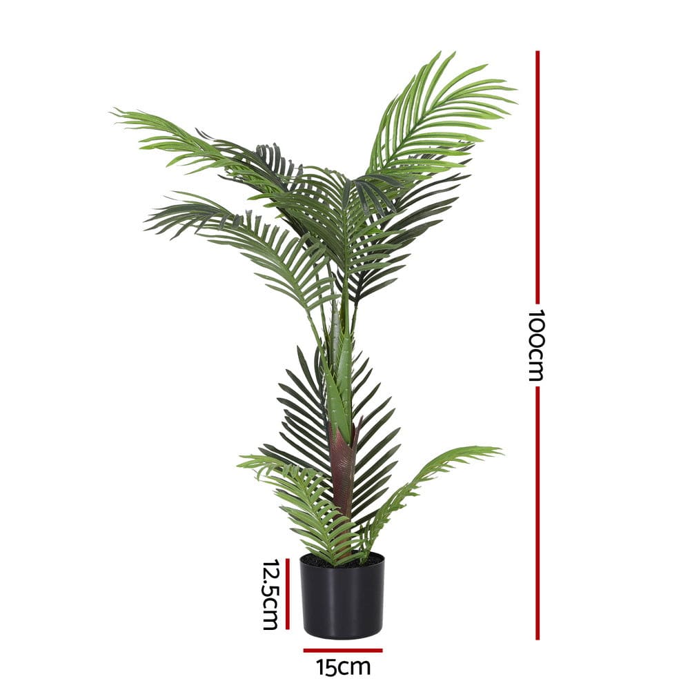 Artiss Home & Garden > Artificial Plants > Artificial Trees Artiss 100cm Artificial Palm Tree Faux Trees Indoor Decor Artificial Plants Lifelike Plant