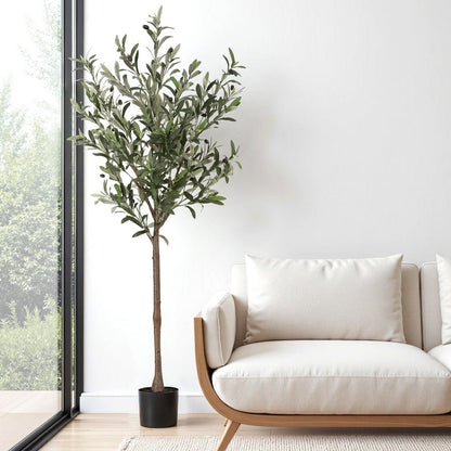 Artiss Home & Garden > Artificial Plants > Artificial Trees Artiss 155cm Artificial Olive Tree Faux Trees Indoor Decor Artificial Plants Lifelike Plant