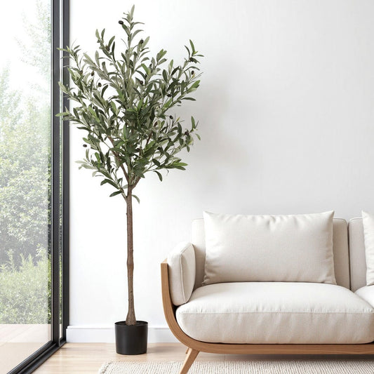 Artiss Home & Garden > Artificial Plants > Artificial Trees Artiss 155cm Artificial Olive Tree Faux Trees Indoor Decor Artificial Plants Lifelike Plant