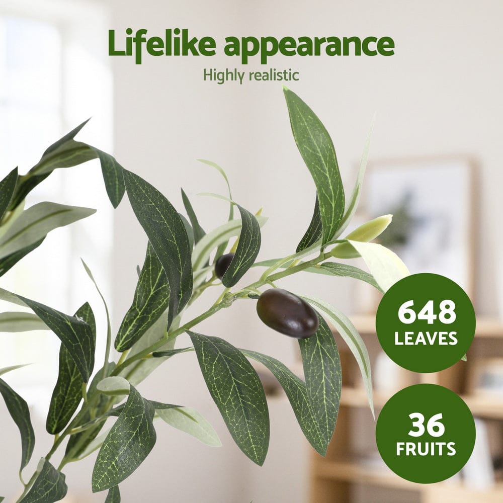 Artiss Home & Garden > Artificial Plants > Artificial Trees Artiss 155cm Artificial Olive Tree Faux Trees Indoor Decor Artificial Plants Lifelike Plant