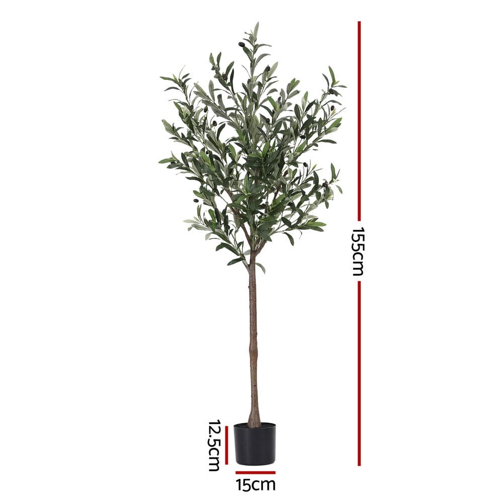 Artiss Home & Garden > Artificial Plants > Artificial Trees Artiss 155cm Artificial Olive Tree Faux Trees Indoor Decor Artificial Plants Lifelike Plant