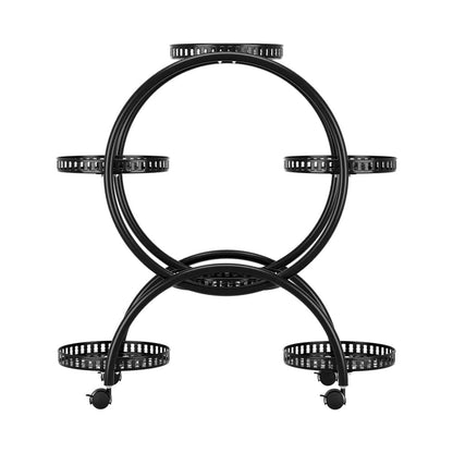 Artiss Home & Garden > Artificial Plants > Pots, Planters & Accessories Artiss Plant Stand 6 Tier Metal Flower Pot Rack Wheels