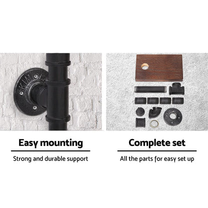 Artiss Home & Garden > Bathroom Accessories > Toilet Paper Holders Artiss Floating DIY Pipe Shelf Toilet Paper Holder