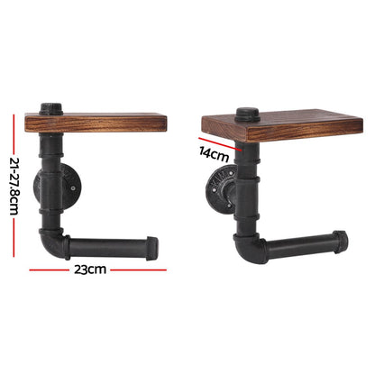 Artiss Home & Garden > Bathroom Accessories > Toilet Paper Holders Artiss Floating DIY Pipe Shelf Toilet Paper Holder