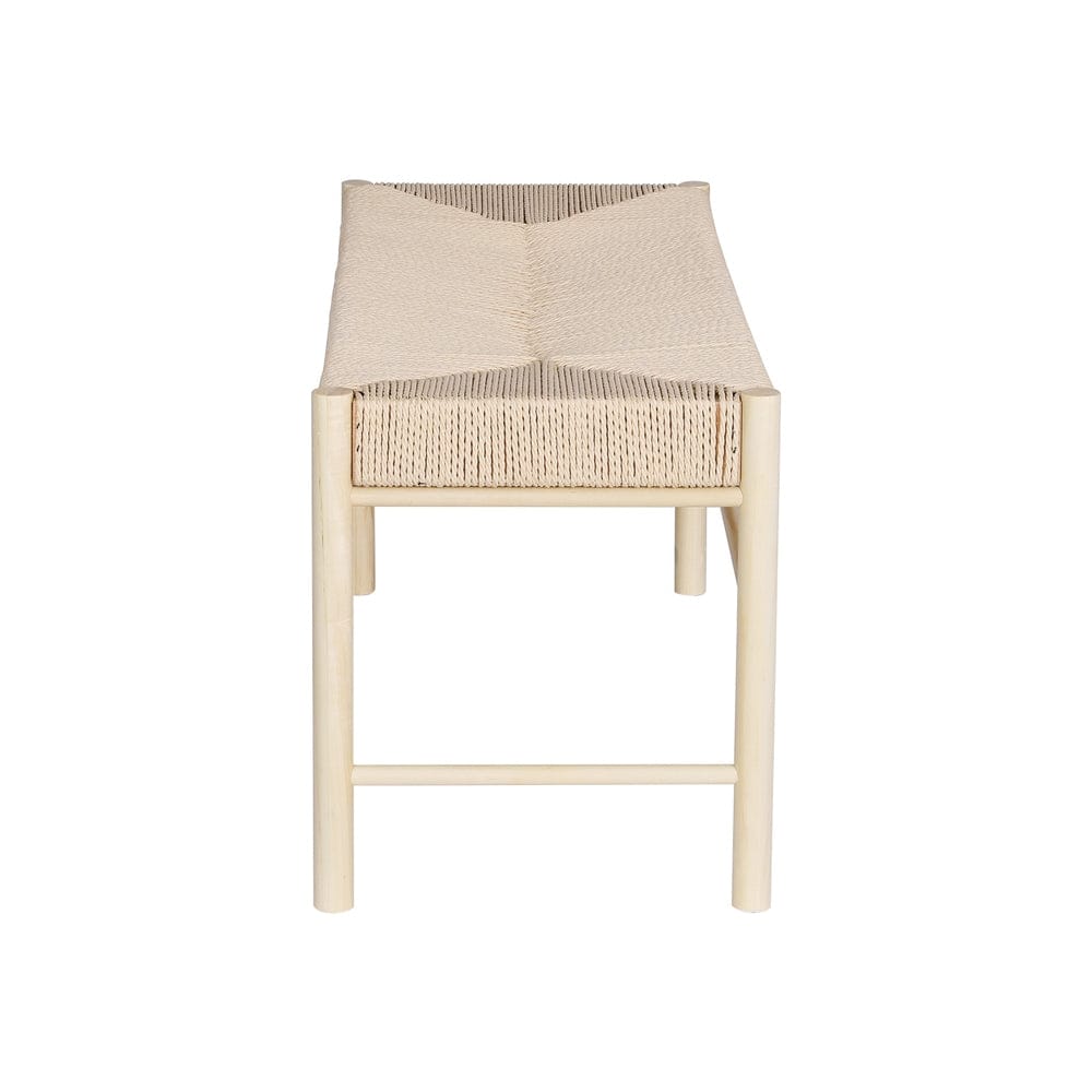 Artiss Home & Garden > Bedding > Blankets & Throws Artiss Dining Bench Paper Rope Seat Wooden Chair 100cm