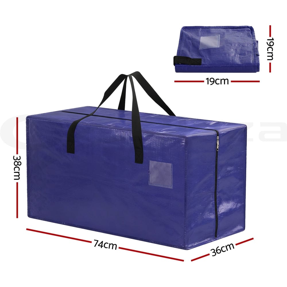 Artiss Home & Garden > Bedding > Mattress Protectors Artiss Moving Bags Heavy Duty Waterproof Backpack Straps Large Storage Totes 5 Pack Blue