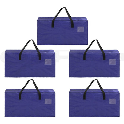 Artiss Home & Garden > Bedding > Mattress Protectors Artiss Moving Bags Heavy Duty Waterproof Backpack Straps Large Storage Totes 5 Pack Blue