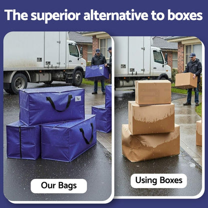 Artiss Home & Garden > Bedding > Mattress Protectors Artiss Moving Bags Heavy Duty Waterproof Backpack Straps Large Storage Totes 5 Pack Blue