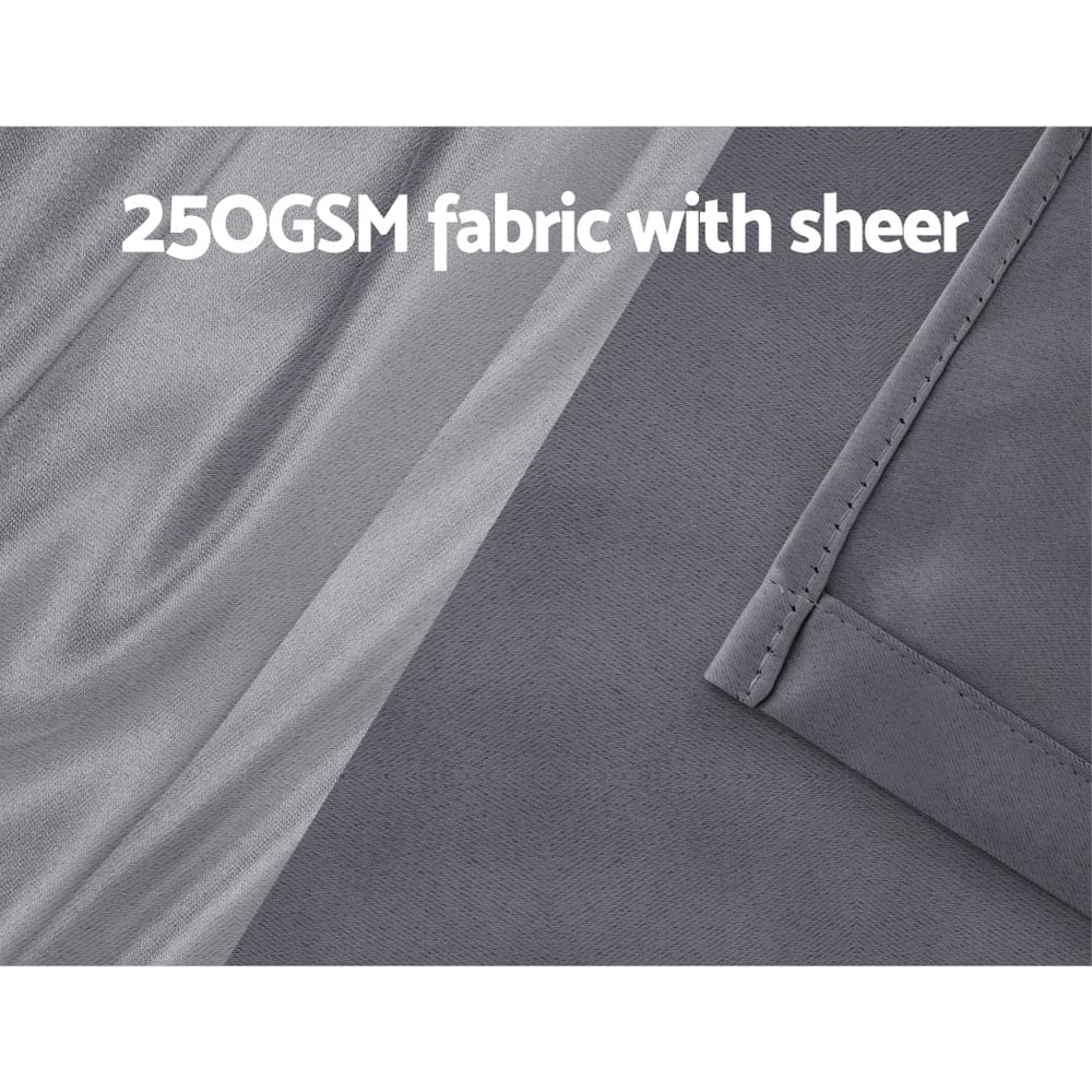 Artiss Home & Garden > Curtains > Curtains & Drapes Artiss 2X 132x213cm Blockout Sheer Curtains Charcoal