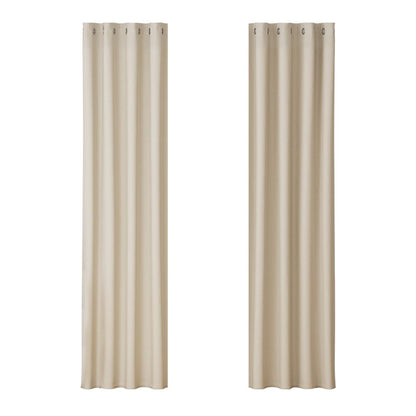 Artiss Home & Garden > Curtains > Curtains & Drapes Artiss 2X Blockout Curtains Eyelet 140x230cm Beige