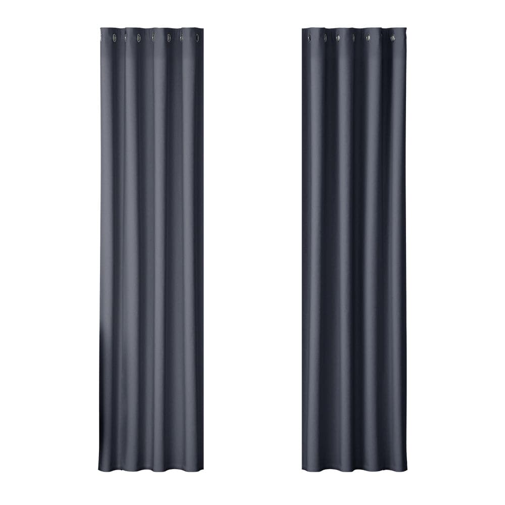 Artiss Home & Garden > Curtains > Curtains & Drapes Artiss 2X Blockout Curtains Eyelet 140x230cm Charcoal