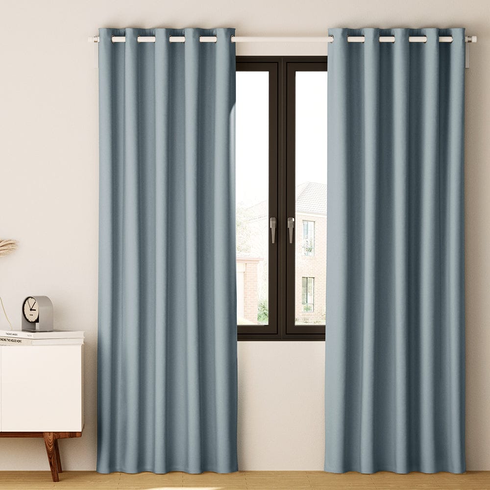 Artiss Home & Garden > Curtains > Curtains & Drapes Artiss 2X Blockout Curtains Eyelet 140x230cm Grey
