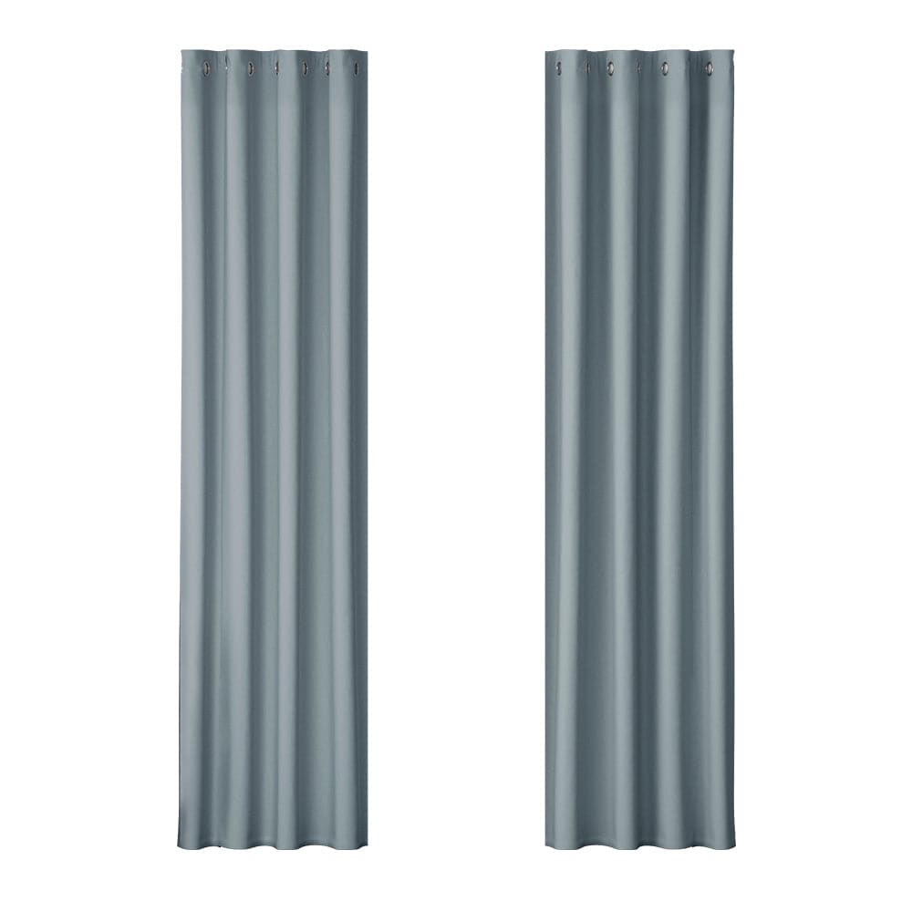 Artiss Home & Garden > Curtains > Curtains & Drapes Artiss 2X Blockout Curtains Eyelet 140x230cm Grey