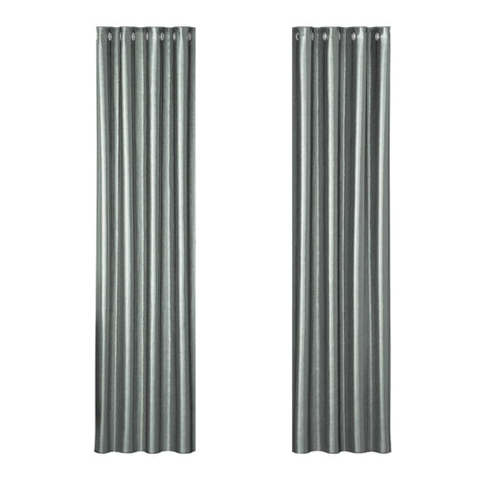 Artiss Home & Garden > Curtains > Curtains & Drapes Artiss 2X Blockout Curtains Eyelet 140x230cm Grey Shine