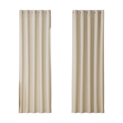 Artiss Home & Garden > Curtains > Curtains & Drapes Artiss 2X Blockout Curtains Eyelet 180x213cm Beige