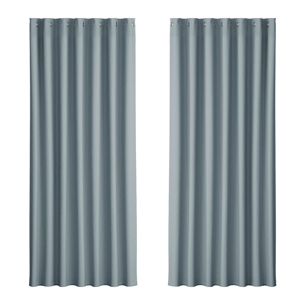 Artiss Home & Garden > Curtains > Curtains & Drapes Artiss 2X Blockout Curtains Eyelet 240x230cm Grey