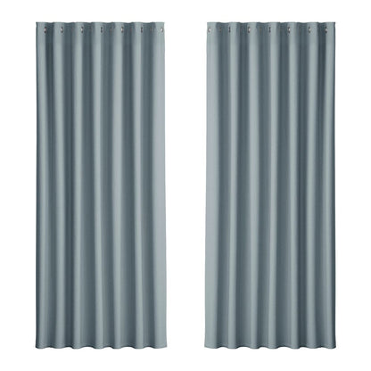 Artiss Home & Garden > Curtains > Curtains & Drapes Artiss 2X Blockout Curtains Eyelet 240x230cm Grey