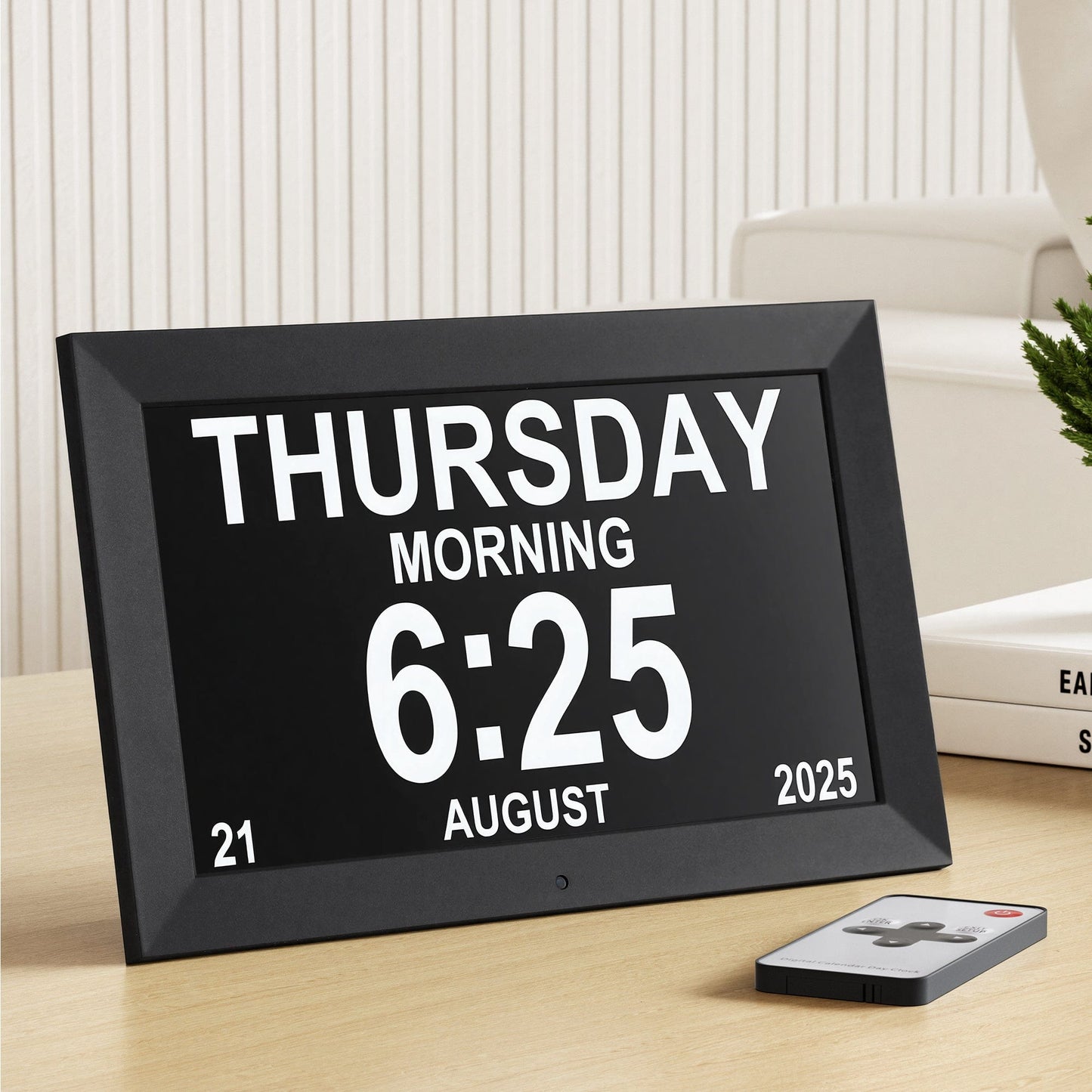 Artiss Home & Garden > Decor > Clocks Artiss 10" Digital Day Clock Alarm Calendar Dementia Date Week Desk Clocks Black