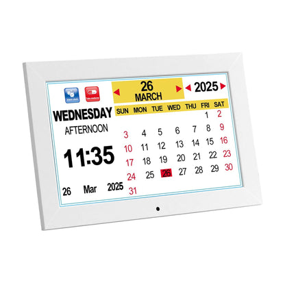 Artiss Home & Garden > Decor > Clocks Artiss 10" Digital Day Clock Alarm Calendar Dementia Date Week Desk Clocks White