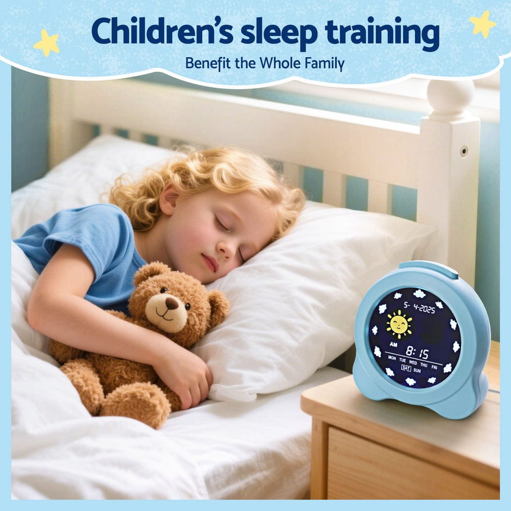 Artiss Home & Garden > Decor > Clocks Artiss 3.8" Digital Day Clock Calendar Alarm LCD Display Blue