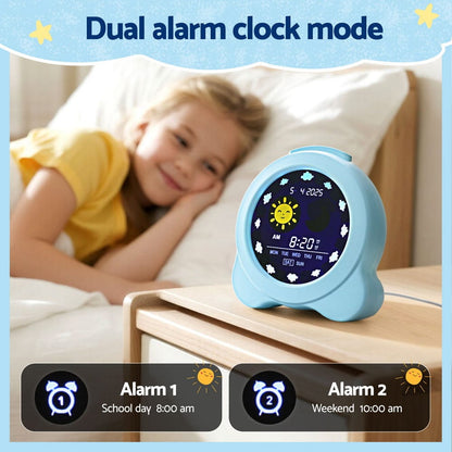 Artiss Home & Garden > Decor > Clocks Artiss 3.8" Digital Day Clock Calendar Alarm LCD Display Blue