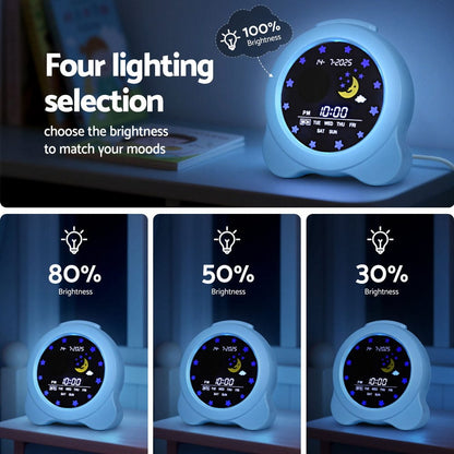 Artiss Home & Garden > Decor > Clocks Artiss 3.8" Digital Day Clock Calendar Alarm LCD Display Blue