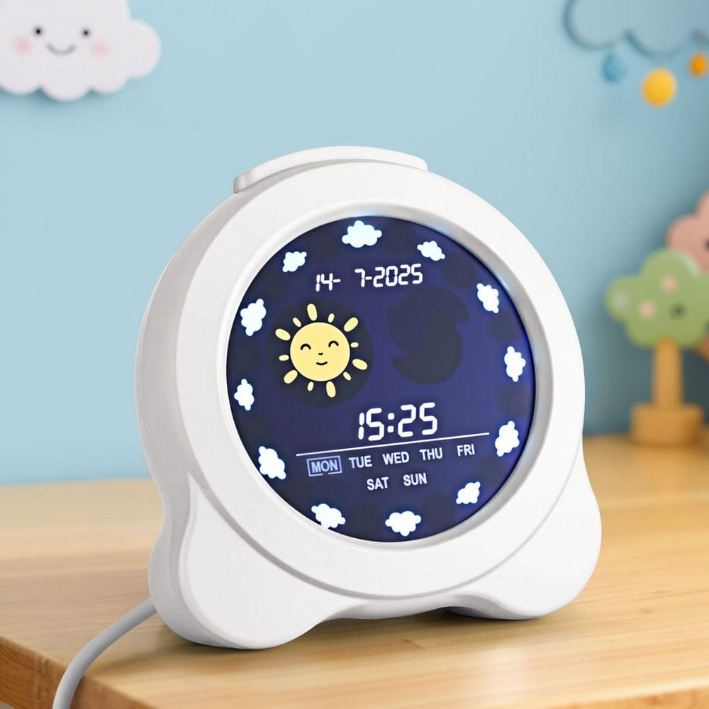 Artiss Home & Garden > Decor > Clocks Artiss 3.8" Digital Day Clock Calendar Alarm LCD Display White