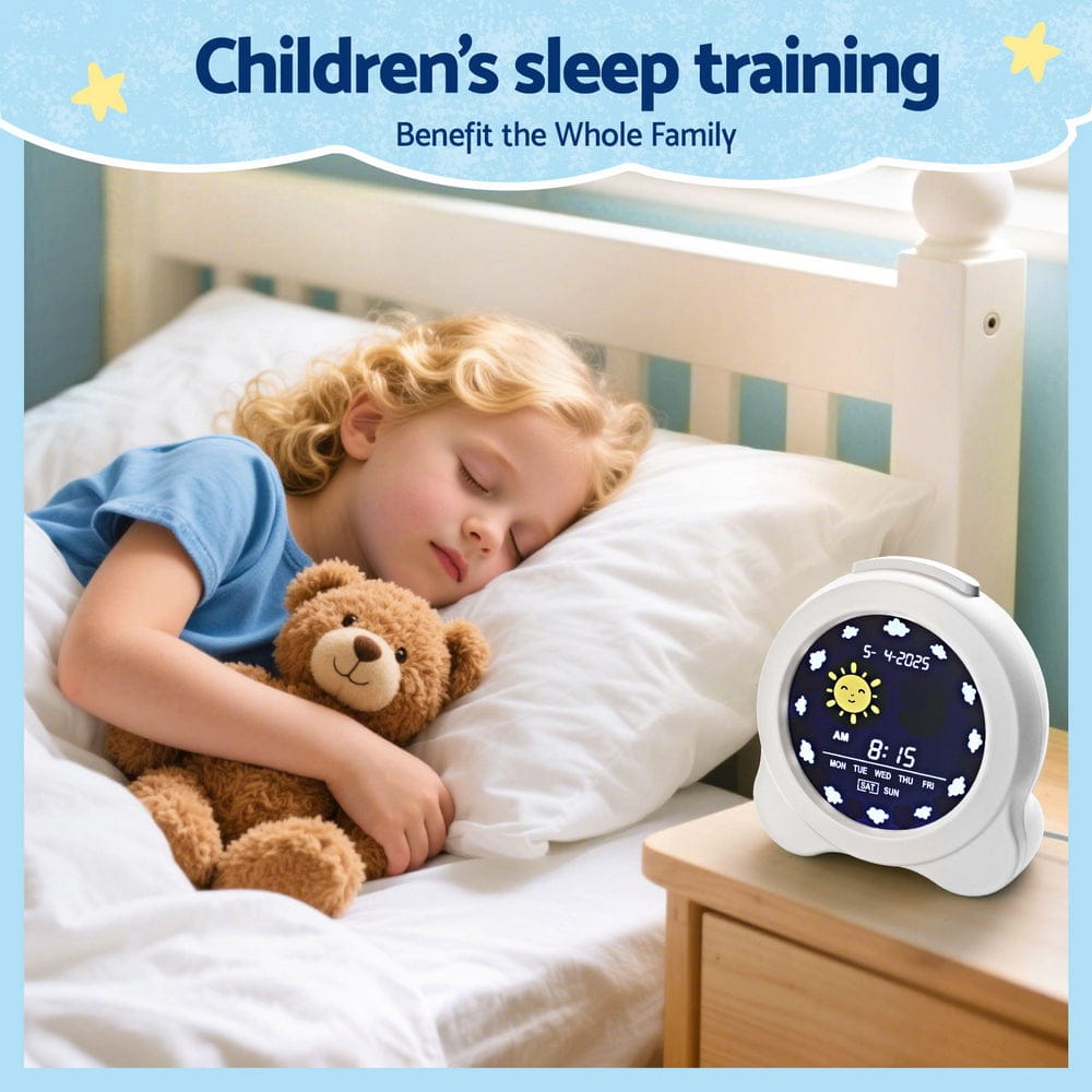 Artiss Home & Garden > Decor > Clocks Artiss 3.8" Digital Day Clock Calendar Alarm LCD Display White
