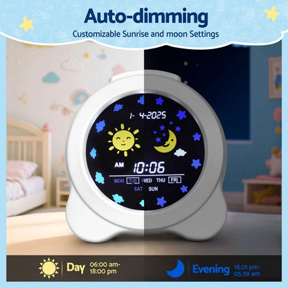 Artiss Home & Garden > Decor > Clocks Artiss 3.8" Digital Day Clock Calendar Alarm LCD Display White
