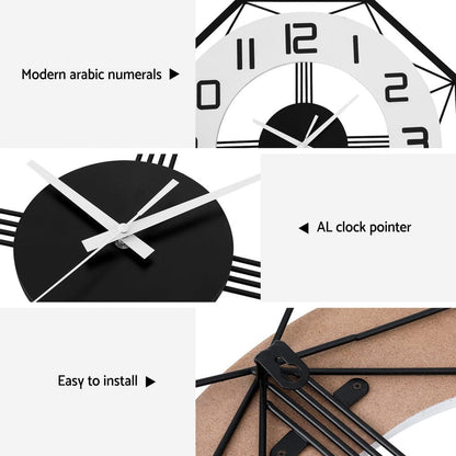 Artiss Home & Garden > Decor > Clocks Artiss 60CM Wall Clock Octagon