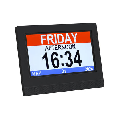 Artiss Home & Garden > Decor > Clocks Artiss 7" Digital Day Clock Calendar Alarm Black