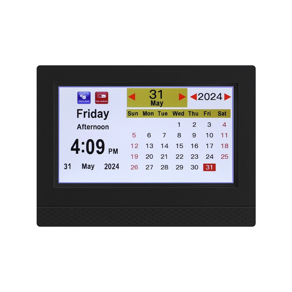 Artiss Home & Garden > Decor > Clocks Artiss 7" Digital Day Clock Calendar Alarm Black