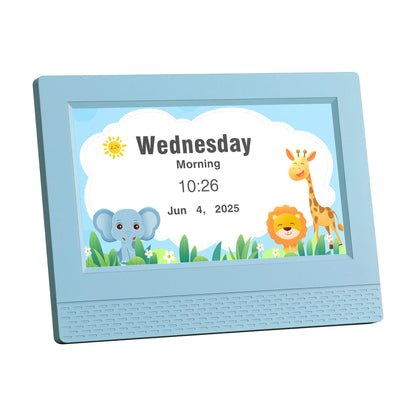 Artiss Home & Garden > Decor > Clocks Artiss 7" Digital Day Clock Calendar Alarm LCD Children Sleep Trainer Clocks Blue