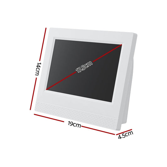 Artiss Home & Garden > Decor > Clocks Artiss 7" Digital Day Clock Calendar Alarm White