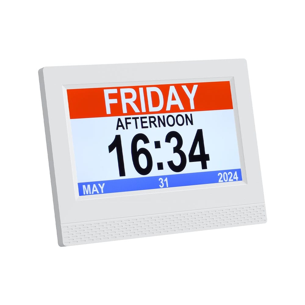Artiss Home & Garden > Decor > Clocks Artiss 7" Digital Day Clock Calendar Alarm White