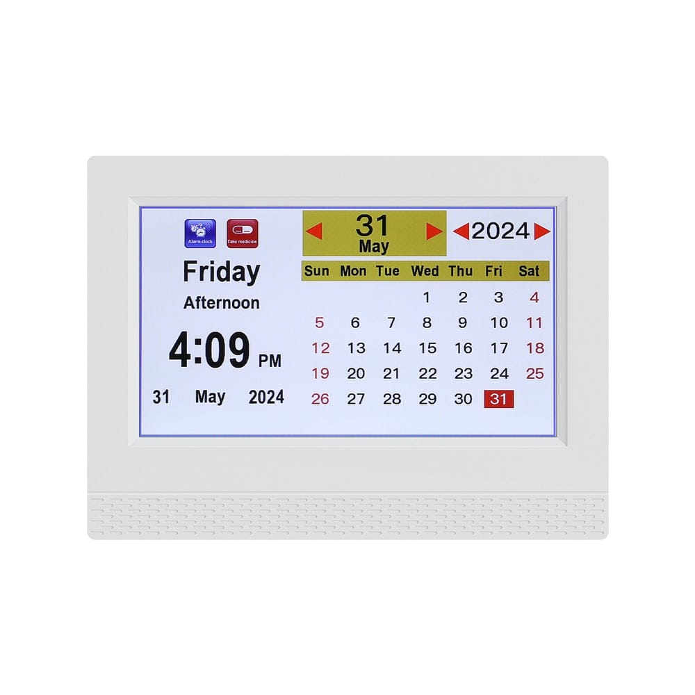 Artiss Home & Garden > Decor > Clocks Artiss 7" Digital Day Clock Calendar Alarm White