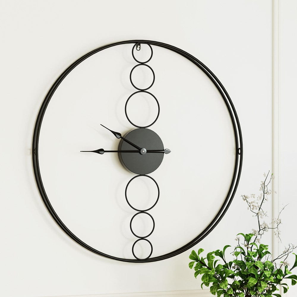 Artiss Home & Garden > Decor > Clocks Artiss 75cm Wall Clock Large No Numeral Round Black