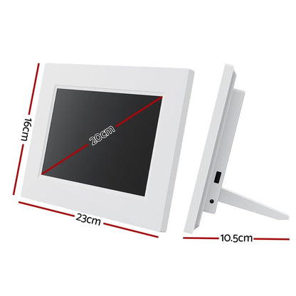 Artiss Home & Garden > Decor > Clocks Artiss 8" Digital Day Clock Calendar Alarm White