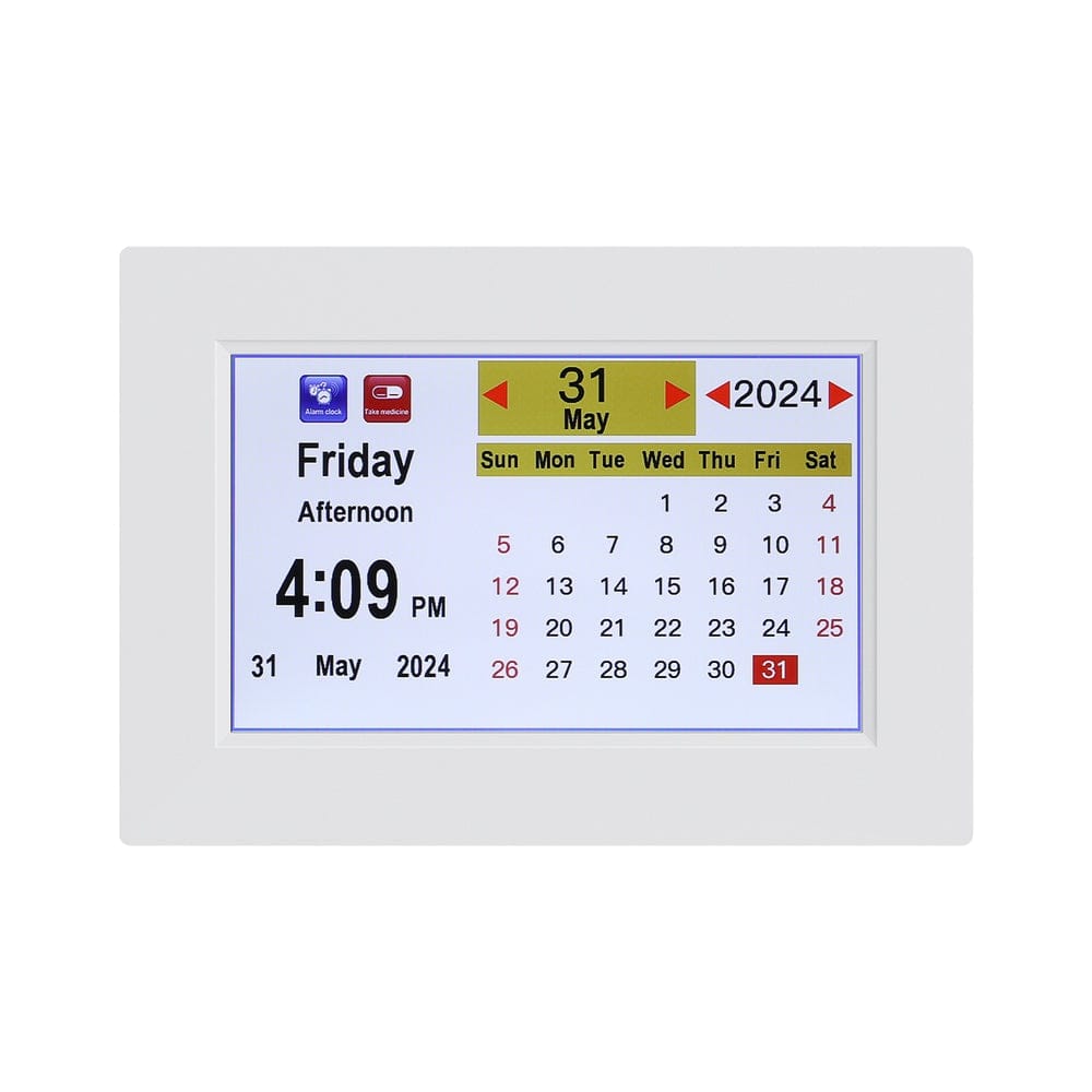 Artiss Home & Garden > Decor > Clocks Artiss 8" Digital Day Clock Calendar Alarm White