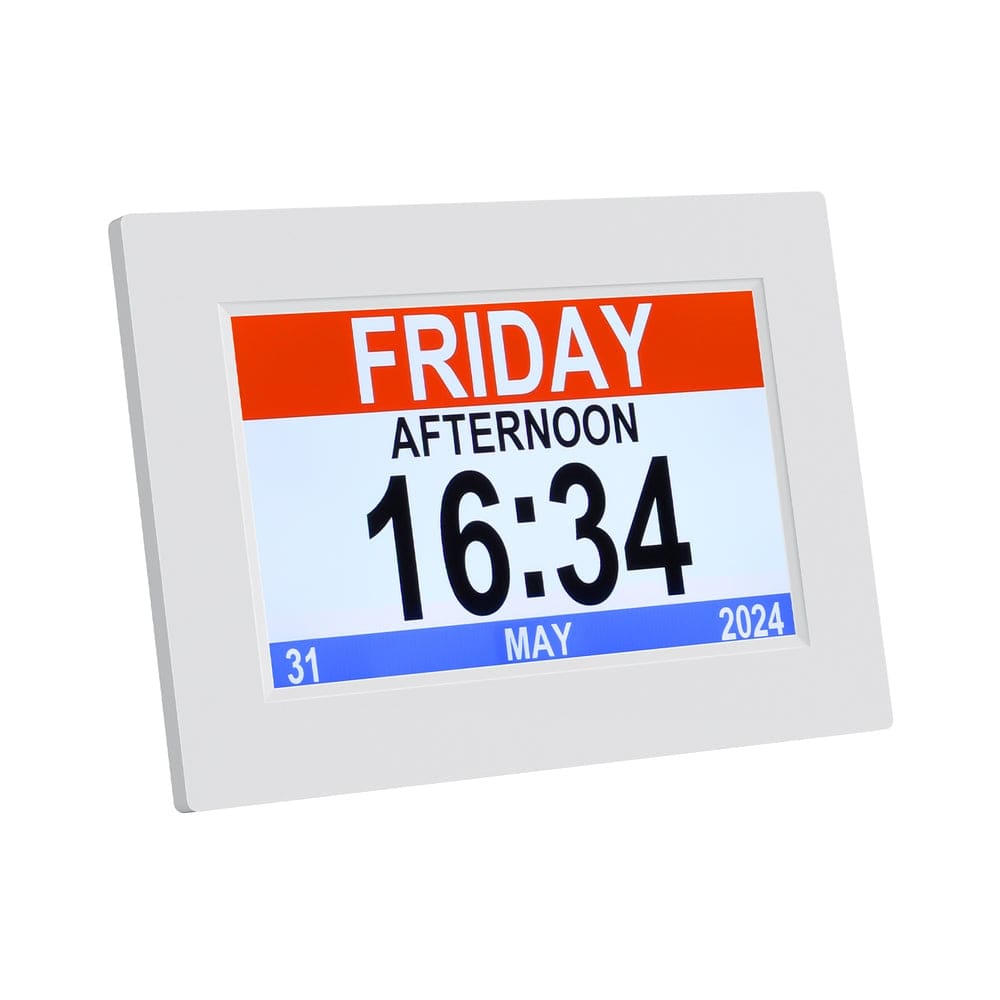 Artiss Home & Garden > Decor > Clocks Artiss 8" Digital Day Clock Calendar Alarm White