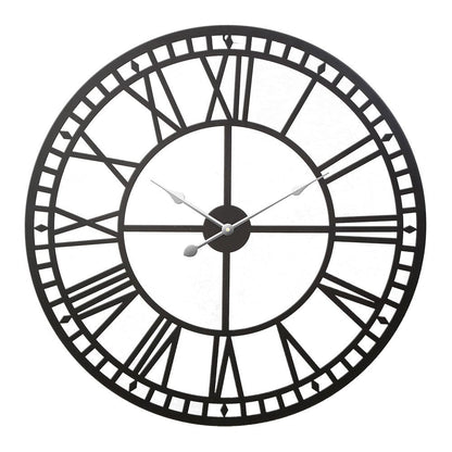 Artiss Home & Garden > Decor > Clocks Artiss 80cm Wall Clock Large Roman Numerals Metal Black