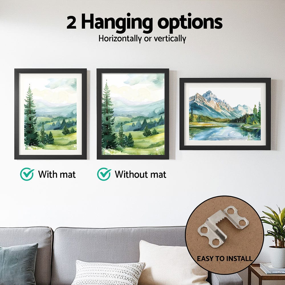 Artiss Home & Garden > Decor > Picture Frames Artiss Photo Frame 3PCS Set Black